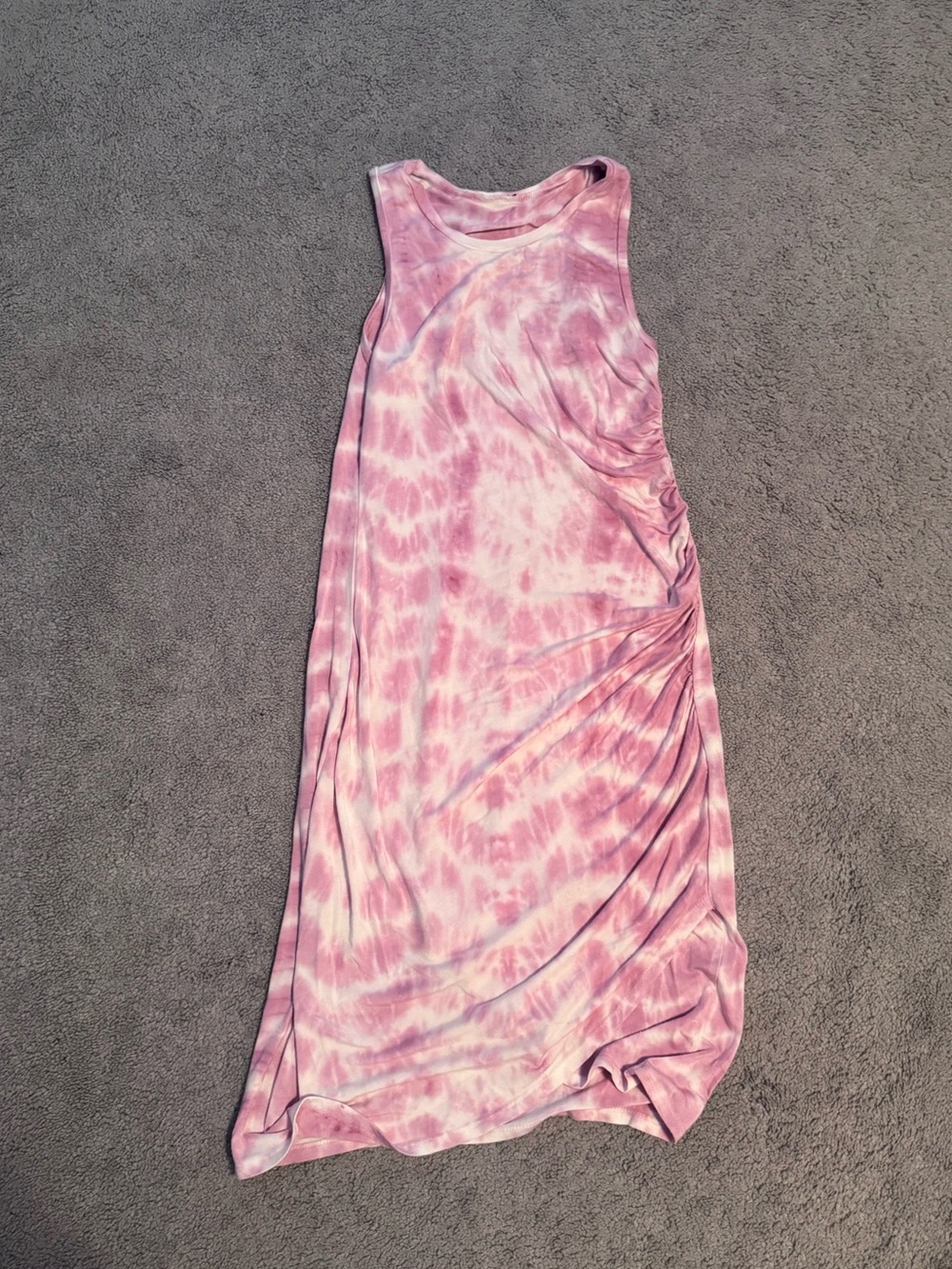 Pink Tie Dye Tank Top Dress